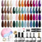 Modelones Gel Nail Kit, 28 Colors Fall Winter Gel Nail Polish Set with Lamp Starter Kit No Wipe Base & Top Coat Nail Kit Diy Home Nail Curing Gifts For Women