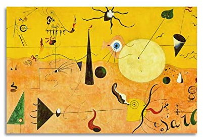 Joan Miro Surrealismus-Poster auf Leinwand, Wandkunstdruck, Geschenke, Foto, Bild, Gemälde, Raumdekoration, Heimdekoration, 60 x 90 cm