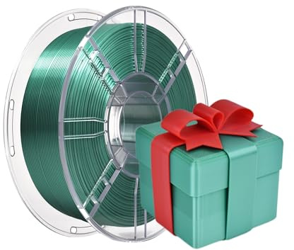 iBOSS PLA+Silk Filament 1,75mm, Glänzendes Metallisches Seiden-3D-Filament, Hochfestes PLA PLUS 3D Drucker filament, 1KG Spule, Seide Smaragdgrün