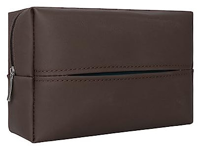 Porta fazzoletti per auto, scatola per fazzoletti in pelle per auto, portatile, organizer per interni con fascia per sedile posteriore dell'auto, console centrale per bracciolo parasole