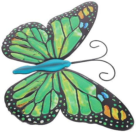 TOPBATHY Eisen-Schmetterlings-wanddekoration Robuste Metallornamente Für Drinnen Und Draußen Für Wohnzimmer Schlafzimmer Garten Oder Büro Hochwertige Handwerkskunst Und Lebendige Farben