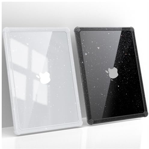 Soonjet Coque pour MacBook Pro 14 2025-2021 | M5 M4 M3 M2 M1 Pro/Max | Antichoc à paillettes | Protection militaire contre les chutes | Coque rigide pour ordinateur portable | Transparent