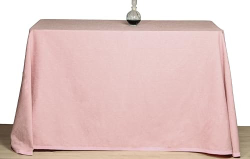 TE Texna Falda Mesa Camilla Cuadrada Rectangular de Chenilla enaguilla Otoño-Invierno-Primavera-Verano Colores Cuadrada Mantiene el Calor fresquita Verano (Rosa, 60x110)