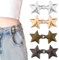 4 Sets Einstellbar Knöpfe Ohne Nähen Stern Knöpfe Keine Sewetalhose Taille Straffy Enger Machen Wiederverwendbar Pentagramm Knöpf Für Hosen und Kleid