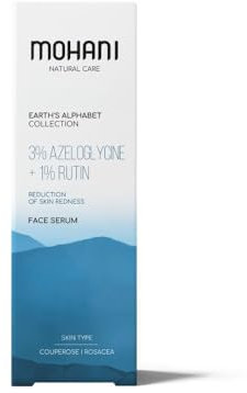 Mohani Pigmentflecken Entferner Gesicht Serum mit Azeloglycin 3% und Rutin 1% | Feuchtigkeitsserum für Couperose-Haut | Vegan Naturkosmetik für Gesichtspflege (30ml)