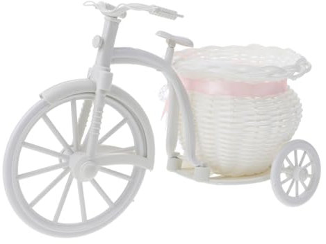 CORHAD 1stück Kreativer Rattan-Trike-blumenkorb Weißer Kleiner Dekorationskorb Für Hochzeiten Und Partys Für Blumen Süßigkeiten Und Kleine Vielseitige Wohnaccessoires