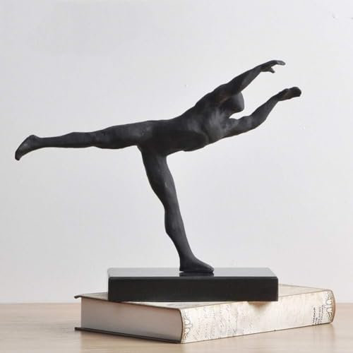 Antike Bronze-Look Männliche Turner Skulptur, Moderne Einfachheit Metall Statue, Tischplatte Dekoration Für Home Office Studie Ornament-j 34x13x27cm(13x5x11inch) 34x13x27cm(13x5x11inch) Geschenk