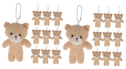 Toyvian 20pièces Mini Ours Peluche Mignon Accessoires De Clé Peluche pour Et Décoration