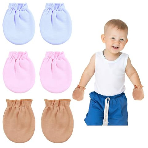 eModwey 3 Paar Baby und Kleinkind Winter,Atmungsaktive Handschuhe in Verschiedenen Farben, Ideal für Outdoor-Aktivitäten und Täglichen Gebrauch