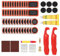 KETELES 78pcs Puncture Repair Kit, Self-Adhesive Bike Tyre Patches Puncture Repair Kit, Portable Storage Box, Valve Converter, for Mountain Bikes, Commuter Bikes, Bicycles, Motorcycles