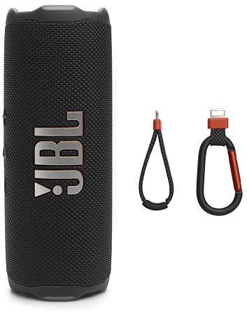 JBL Flip 7 - Altavoz portátil impermeable y a prueba de caídas, sonido profesional audaz con refuerzo de sonido AI, 16 horas de tiempo de reproducción y sistema PushLock con accesorios intercambiables