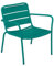 Vente-unique-Gartensessel niedrig & stapelbar - Metall - Blau - MIRMANDE von MYLIA