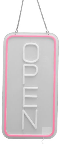 LED Neon Open Schild, Dekorative Schilderraum Bar LED Nachtlicht mit Dimmbarem USB -Netzteil Leuchten Schild für Restaurants Cafes Salons Wandkunstwerkdekor für Twitch Tiktok
