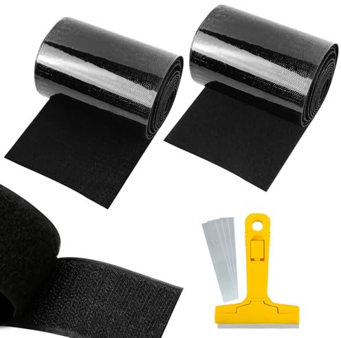 Hook And Loop Adhesivo Doble Cara, 11cm X 2m Hook And Loop Adhesivo Fuerte, Doble Adhesiva, Refuerzo Extra Ancho Hook And Loop Adhesiva Redondo, Pegar Para Fijar Cojines De Sofá/Alfombr