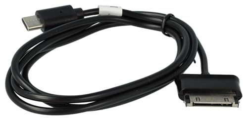 vhbw USB Charging Cable C compatible with Samsung Galaxy Tab 10.1 GT-P7511 101N, Tab 7.0 GT-GT-P6200, Tab 10.1 GT-P7510 Tablet - 100 cm Black