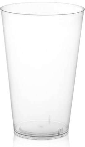 Maxi Products - 500 Vasos Cubata Anchos Plástico Reutilizables - 400 cc - Vasos Reciclables - Vasos Cubata Ancho - Fiestas, Eventos y Celebraciones - A GRANEL