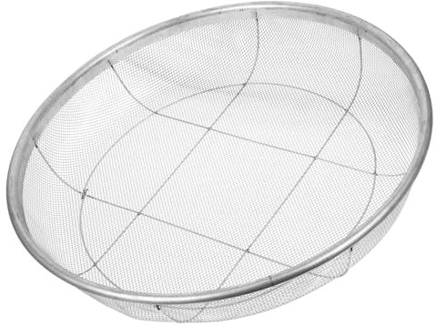 Happyyami De Redondo Herramienta Metálica para Tamizar Jardín De para Verduras y Frutas Utensilio De Jardinería para Tamizar Piedras Manual para Jardín para Jardinería