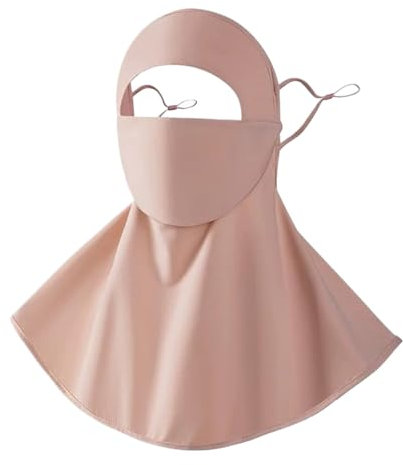 Nuytghr Gesichtsbedeckung, Sonnen-Gesichtsschutz, UV-Schutz, mit Trinkloch, verstellbare Ohrriemen, atmungsaktiver Nackenschutz für Gartenarbeit, Radfahren, Tennis, Landwirtschaft, Refer to