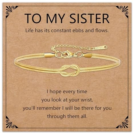 HEYEJET Liebesknoten Armband für Frauen und Mädchen Silber/Gold Schlangenkette Schmuckidee Geschenk für Frau Mann Paar Geburtstag Weihnachten