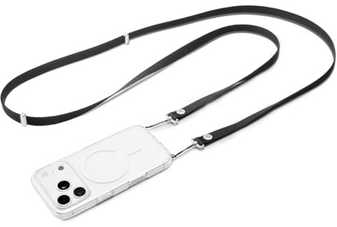 Spigen Phone Lanyard Crossbody Strap with Magnetic Secure Connection | Adjustable phone lanyard with magnetic secure joint. Premium nylon & suede hybrid strap for iPhone 17 case series