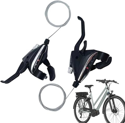 Fahrrad Schaltgriff | 3x9 Gang Daumenschalthebel Ersatzteile - 1 Paar Links Rechts Fahrrad Schalthebel - für Straßenfahrrad Faltrad Geländefahren Fitnesstraining Touren Stadtpendeln Outdoor Alltag Erw