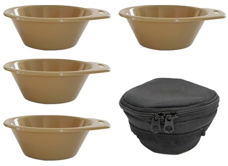 Doqeou Bol de voyage, bols empilables avec sac de rangement | 4 pièces Bol de voyage – pour voyage, randonnée, pique-nique, fête, extérieur, intérieur, cuisine, dîner, déjeuner, barbecue, plage