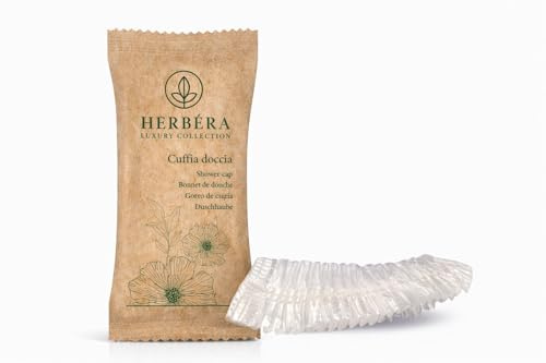 Cuffia Doccia Monouso HERBERA Luxury - Conf. da 250 pz con Involucro Bio e Riciclabile - Linea Cortesia Hotel