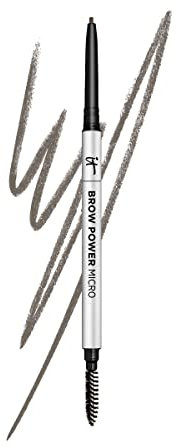 IT Cosmetics Brow Power Micro Universal Taupe - Universal Augenbrauenstift - imitiert das Aussehen von Echthaar - Budge-Proof Formel - Built-in Spoolie - 0,5g