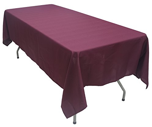 KaitatsuSen Rechteckige Tischdecke aus Polyesterstoff, Burgunderrot, 150x200cm
