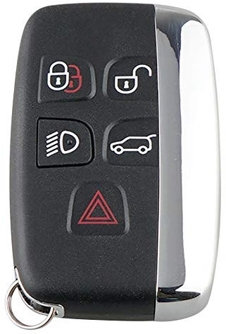 Akozon Auto Schlüsselanhänger Koffer, 5-Tasten ABS Schwarz Smart Smart Auto Schlüsselanhänger Kofferraumabdeckung Shell Zubehör Passend für 2012-2016