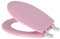 J&V Textiles Round Wooden Toilet Seat With Beveled Edge (Pink)*