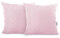 DecoKing 2 Kissenbezüge 40x40 cm Rosa Microfaser Hotelverschluss Axel
