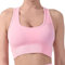CLDFHX Brassiere Sport Femme Fitness sans Armature Grande Taille avec Coussin Amovible Soutien-Gorge Sport Grand Maintien pour Fitness Yoga, XL, Rose