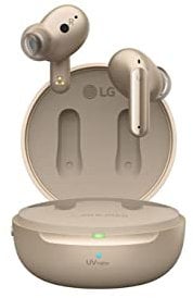 LG Electronics Tone Free FP9E | True Wireless Bluetooth Kopfhörer | aktive Geräuschunterdrückung | Plug & Wireless | Antibakterielle Funktion, TONE-FP9E.CEUFLLK, Gold