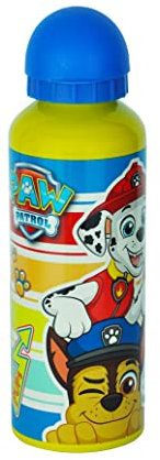 Coriex Sportflasche aus Aluminium für Kinder, 500 ml, mit abnehmbarem Ausguss, ideal für Kinder, Chase, Marshall, Rubble, Skye, N04090 MC