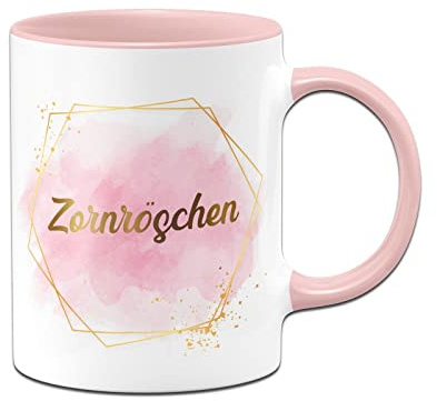Tassenbrennerei Original Tasse mit Spruch Zornröschen - Lady Boss Edition im Gold Design - Büro Kaffeetasse lustig für die Arbeit, Geschenk für Freundin (Rosa)