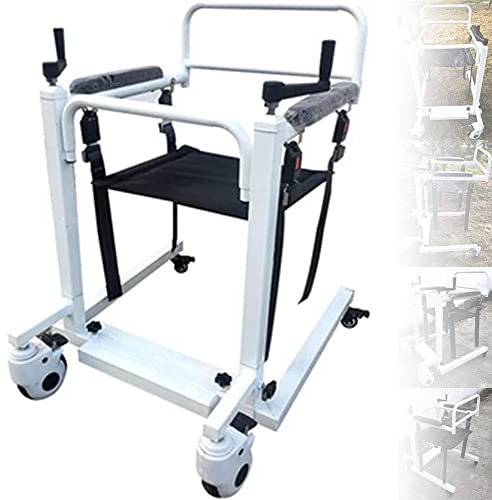 RCBDBSM Toilettenstuhl, Duschstuhl auf Rollen, Multifunktionaler Ganzkörper-Transferlifter für äLtere Menschen mit Gepolstertem Sitz, Höhe und Breite Verstellbar, Maximallast 330 Lb,A