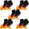 Herefun Calcetines Autocalentables, 5PCS Calcetines de Turmalina, Calcetines Térmicos de Invierno, Calcetines Calefactables Hombres Mujeres para Senderismo, Caza, Camping, Esquí