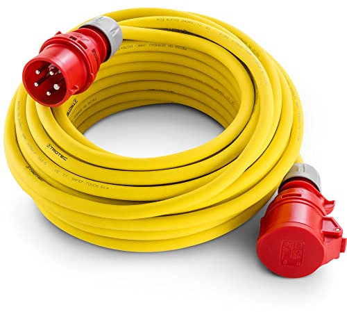 TROTEC Profi-Verlängerungskabel 20 m / 400 V / 2,5 mm² Zubehör Verlängerung Stromkabel Schutzart IP44 Kupplungsgehäuse mit integriertem Verschlussdeckel