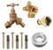 hep® - Kit per rubinetto da giardino con piastra a muro, viti di fissaggio a gomito con tasselli in ottone