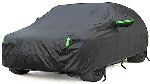 BEXITA Bâche Voiture Extérieur Étanche Noir Respirante Bache Voiture Doublure en Coton Housse de Protection Voiture Extérieur pour Hatchback; Taille L: Max430cm