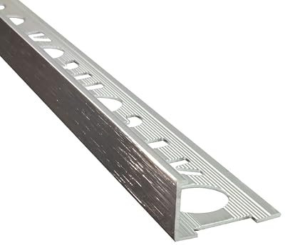 Alu L-Profil Fliesenschiene Fliesenprofil silber gebürstet L270cm 10mm