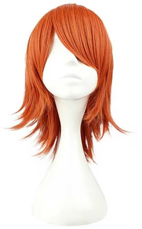 YEAJION Nami Cosplay Perücke Orange Lange/Kurz Anime One Piece Cosplay Verkleidung Nami Wig Halloween Karneval Party Cosplay Kostüm Zubehör Erwachsene