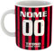 love print Tazza Tifoso Serie A in Ceramica Sport per Tifoso Calcio Milan, Personalizzato con Nome e Numero