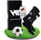 HF Training - 1 Paar Rutschfeste Kindersocken Fußball Socken (Gr. 31-34) Schwarz für Kinder, Jungen & Mädchen - Grip Fussball-Socken für Jugend mit Noppen - Anti-Rutsch Fußballsocken & Sportsocken