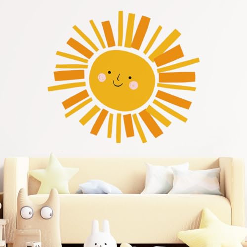 Wallpark Karikatur Lächelnde Sonne Wandtattoo Wandsticker, Kinder Kids Baby Hause Zimmer Kinderzimmer DIY Dekorativ Klebstoff Kunst Wandaufkleber