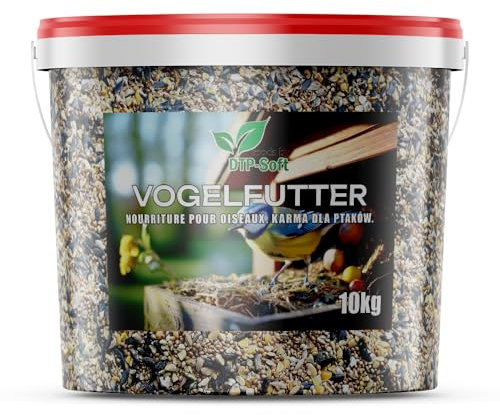 Vogelfutter Streufutter Wildvogelfutter 4 Jahreszeiten Vögel Eimer (10KG)