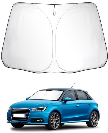 SKTU Parasol para Coche Compatible con Audi A1 8X GB 2011-2024 Parasoles Coche Delantero Plegable con Protección UV