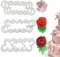 9 x Rosen-Nelken-Ausstechformen, Pfingstrosen, 3D, romantische Blütenblätter, Kuchen, Kekse, Dekoration, Blumen-Ausstecher, professionelles Fondant-Zuckerguss-Werkzeug, DIY-Backzubehör, Form für