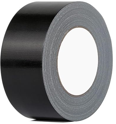 TACHIO Panzertape extra stark Klebeband 50mmX50m Wasserdichtes Reparaturband für innen & außen gewebeverstärktes Dichtungsband Schwarz 1 Rolle